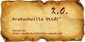 Kratochvilla Ottó névjegykártya